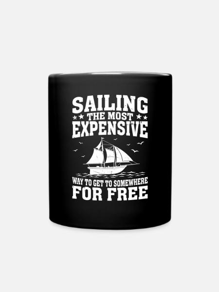 Funny Sailing Sea Captain Ocean Cruising Sailing - Full Colour Mug - black