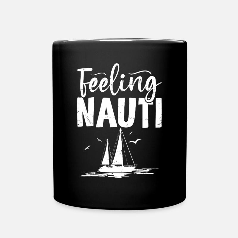 Sentiment Nauti Voilier Ponton Marin Drôle - Mug uni - noir