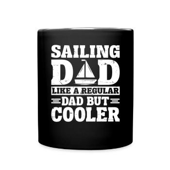 Sailor Dad Funny Definition Cruiser Sailing Dad - Full Colour Mug - black - Front