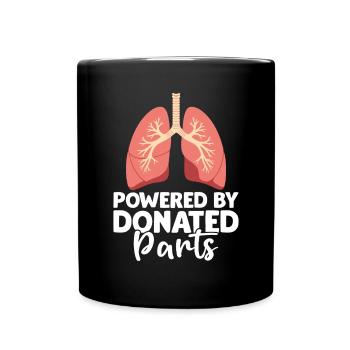 Lustige Lungentransplantation Organspende Lungen - Tasse einfarbig - Schwarz - Vorne
