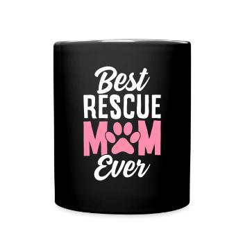 Beste Rettungsmutter aller Zeiten Pflegeheim Mutter Tier - Tasse einfarbig - Schwarz - Vorne