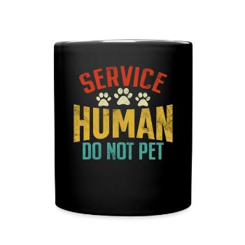 Service Humain Ne pas Adoption d’animal de compagnie Rétro Animal - Mug uni - noir - Devant