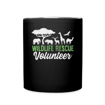 Wildlife Rescue Freiwilliger Pflegeheim Tier - Tasse einfarbig - Schwarz - Vorne