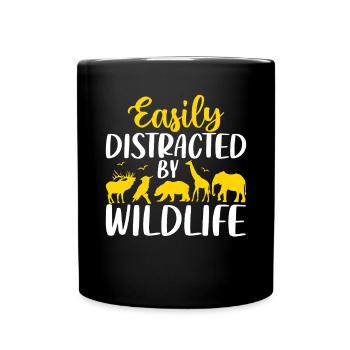 Easily Distracted By Wildlife Foster Shelter - Full Colour Mug - black - Front