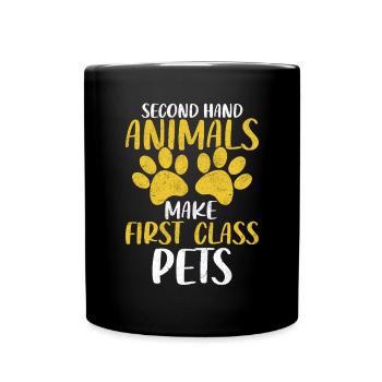 Second Hand Animals Pet Adoption Foster Shelter - Full Colour Mug - black - Front
