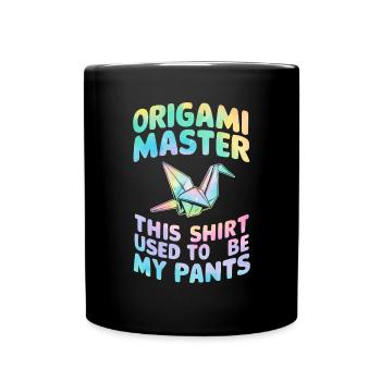 Origami Master Papier Falten Tie Dye Origami - Tasse einfarbig - Schwarz - Vorne