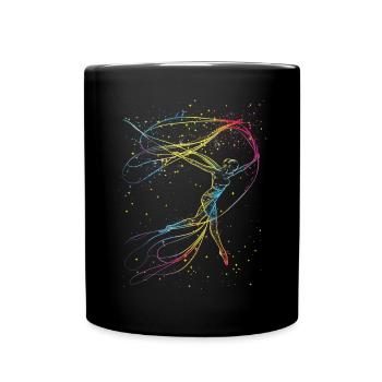 Aerialist Aerial Silk Circus Air Silk - Full Colour Mug - black - Front