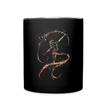 Aerialist Aerial Silk Circus Air Silk - Full Colour Mug - black - Front