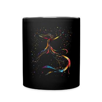 Aerialist Aerial Silk Circus Air Silk - Full Colour Mug - black - Front