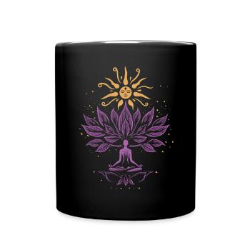Meditation Funny Laughter Yoga - Full Colour Mug - black - Front