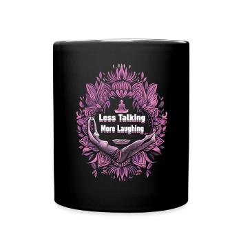 Meditation Funny Laughter Yoga - Full Colour Mug - black - Front