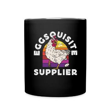 Unterstützen Sie lokale Eierhändler - Tasse einfarbig - Schwarz - Vorne