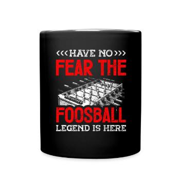 Tischfußballer Und Tischfußballer - Tasse einfarbig - Schwarz - Vorne