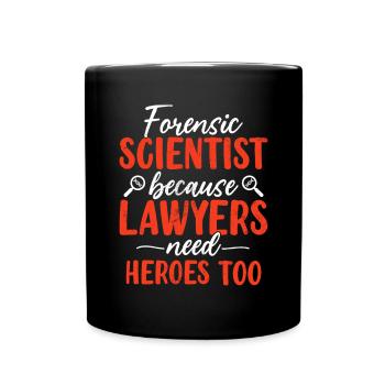 Forensic Scientist Pathologist Funny Evidence - Full Colour Mug - black - Front