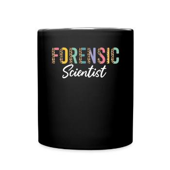 Scientifique médico-légal Demi léopard Drôle Médico-légal - Mug uni - noir - Devant
