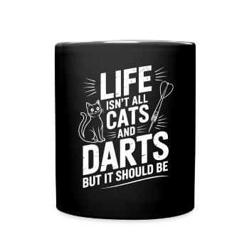 Fléchettes Dire Chats Fléchettes Drôles Fléchettes Cadeau - Mug uni - noir - Devant