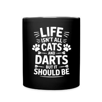 Fléchettes Dire Chats Fléchettes Drôles Fléchettes Cadeau - Mug uni - noir - Devant