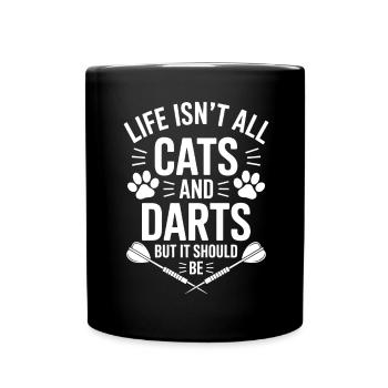 Fléchettes Dire Chats Fléchettes Drôles Fléchettes Cadeau - Mug uni - noir - Devant