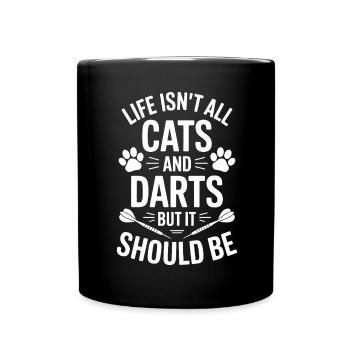 Fléchettes Dire Chats Fléchettes Drôles Fléchettes Cadeau - Mug uni - noir - Devant