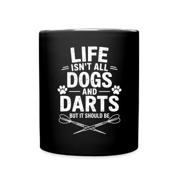 Fléchettes Dire Chien Fléchettes Drôle Fléchettes Cadeau - Mug uni - noir - Devant