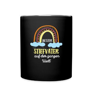 Stiefvater Geburtstag Bonuspapa Vatertag Stiefpapa - Tasse einfarbig - Schwarz - Vorne