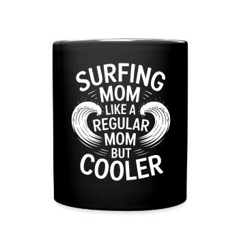 Surfing Mom Mom Mom Funny Surfing Gift - Full Colour Mug - black - Front