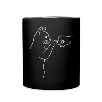 High Five, Fist Bumb - Full Colour Mug - black - Front