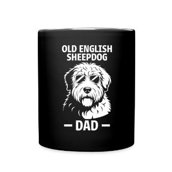 Old English Sheepdog Spruch Witz Sheepdog Geschenk - Tasse einfarbig - Schwarz - Vorne