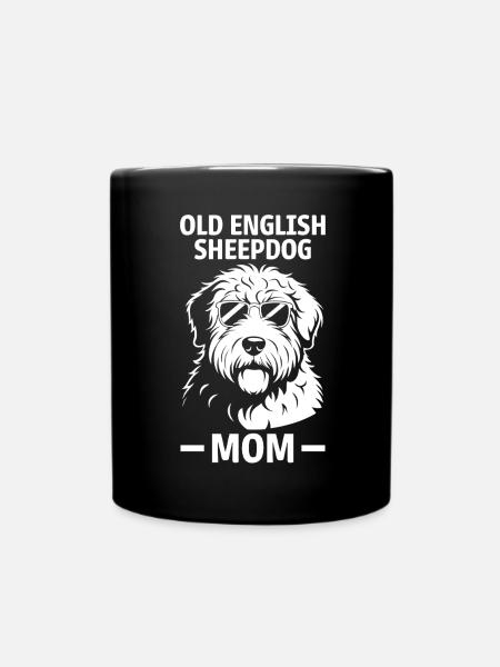 Old English Sheepdog Saying Joke Sheepdog Gift - Full Colour Mug - black