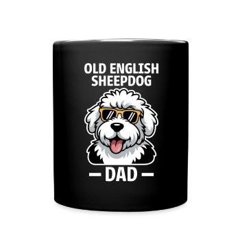 Old English Sheepdog Spruch Witz Sheepdog Geschenk - Tasse einfarbig - Schwarz - Vorne
