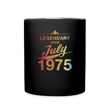 50th Birthday Legendary since July 1975 Volume 75 - Full Colour Mug - black - Front