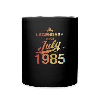 40. Geburtstag Legendär seit Juli 1985 Jahrgang 85 - Tasse einfarbig - Schwarz - Vorne