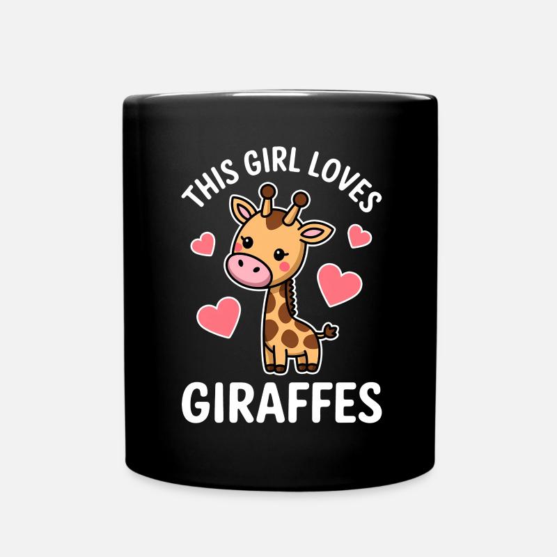 Girafe disant girafe Drôle de girafe Cadeau - Mug uni - noir