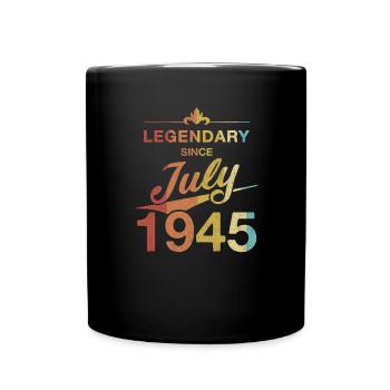 80th Birthday Legendary since July 1945 Volume 45 - Full Colour Mug - black - Front