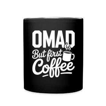 OMAD – Mais le premier café : l’humour du jeûne intermittent - Mug uni - noir - Devant