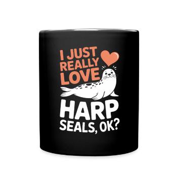 Seal Saying Seal Funny Harp Seal Gift - Full Colour Mug - black - Front