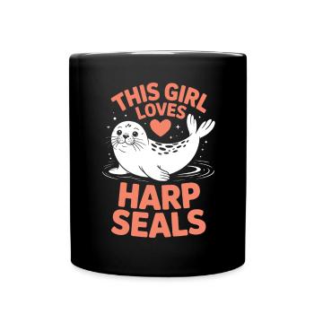 Seal Saying Seal Funny Harp Seal Gift - Full Colour Mug - black - Front