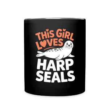 Seal Saying Seal Funny Harp Seal Gift - Full Colour Mug - black - Front