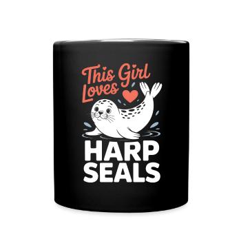 Seal Saying Seal Funny Harp Seal Gift - Full Colour Mug - black - Front