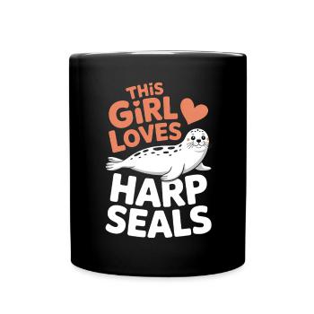 Seal Saying Seal Funny Harp Seal Gift - Full Colour Mug - black - Front