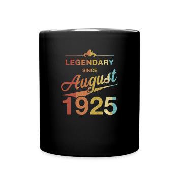 100. Geburtstag Legendär seit August 1925 - Tasse einfarbig - Schwarz - Vorne