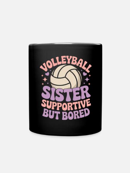 Volleyball Spruch Lustiges Volleyball Geschenk - Tasse einfarbig - Schwarz
