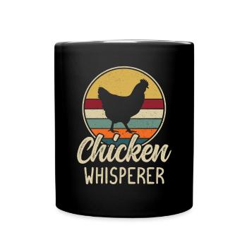 Chicken Whisperer Farmer Farm Chicken Lover - Full Colour Mug - black - Front