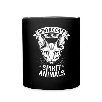 Chat Sphynx Disant Drôle Chat Sphynx Cadeau - Mug uni - noir - Devant