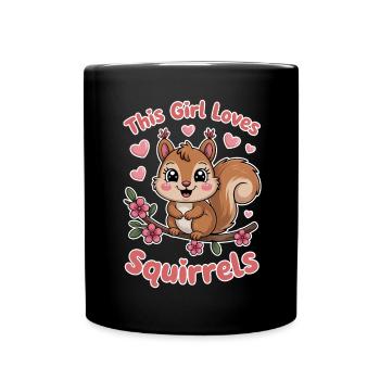 Écureuil disant drôle drôle d’écureuil cadeau - Mug uni - noir - Devant