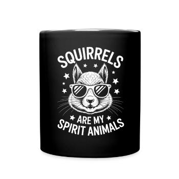 Écureuil disant drôle drôle d’écureuil cadeau - Mug uni - noir - Devant