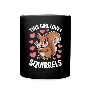 Écureuil disant drôle drôle d’écureuil cadeau - Mug uni - noir - Devant