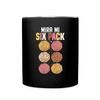 Mira Mi Six Pack Funny Conchas Mexicain Sweet Bun - Mug uni - noir - Devant