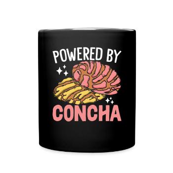 Propulsé par Concha Mexicain Sweet Bun Drôle Concha - Mug uni - noir - Devant
