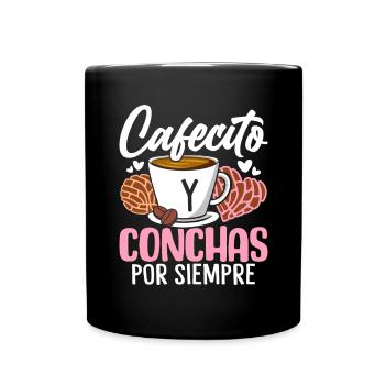 Cafecito Conchas Por Siempre Funny Mexican Sweet - Mug uni - noir - Devant